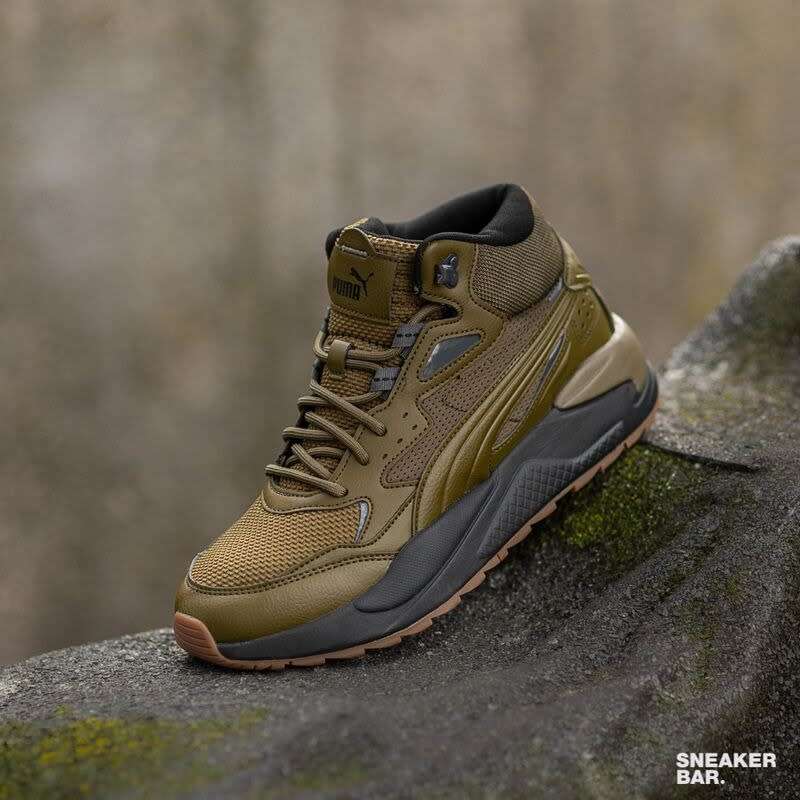Puma Men`s  X-Ray Speed Mid WTR Deep Olive/ Black 385869 03 Size UK 7/8