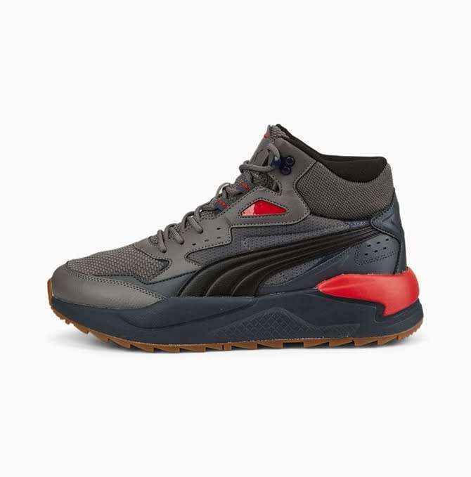 Puma Men`s  X-Ray Speed Mid WTR Castlerock Black/ Red Winter 385869 02 Size UK 6/7/8