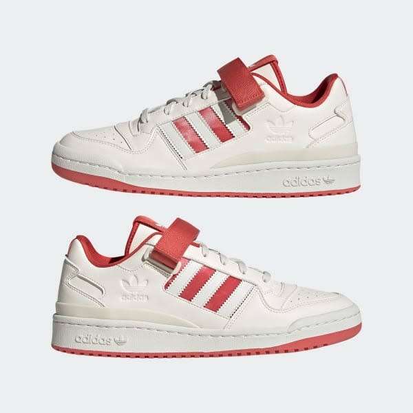 adidas Men`s FORUM LOW Retro Look White Tint/ Crew Red S21 GW2043 Choose from Size UK 7 (SA 7)