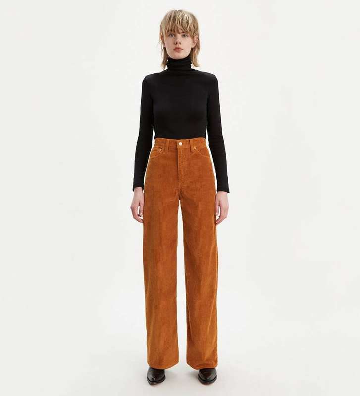 Levi`s® Women`s  RIBCAGE WIDE LEG CORDUROY PANTS 79112-0000 Size 29 x 32