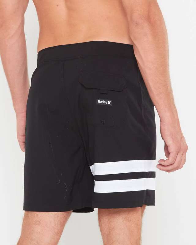 Hurley Men`s Block Party 2.0 Icon Board Shorts 18` Black MBS0010450 Size 30`