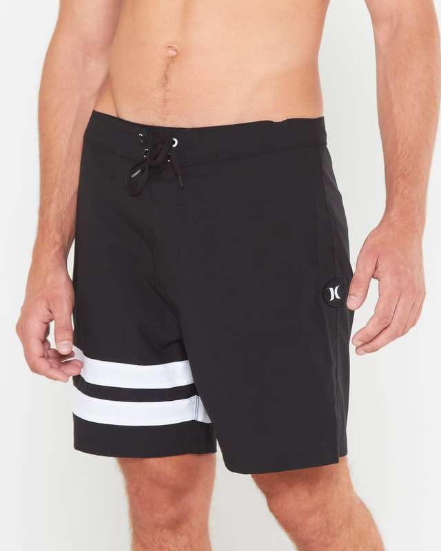 Hurley Men`s Block Party 2.0 Icon Board Shorts 18` Black MBS0010450 Size 30`