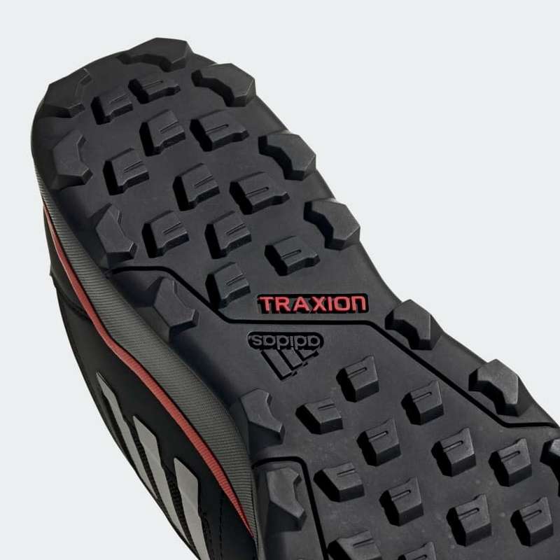 adidas TERREX Men`s AGRAVIC TR TRAIL RUNNING Core Black / Grey/ Solar Red EF6855 Size UK 7 (SA 7)