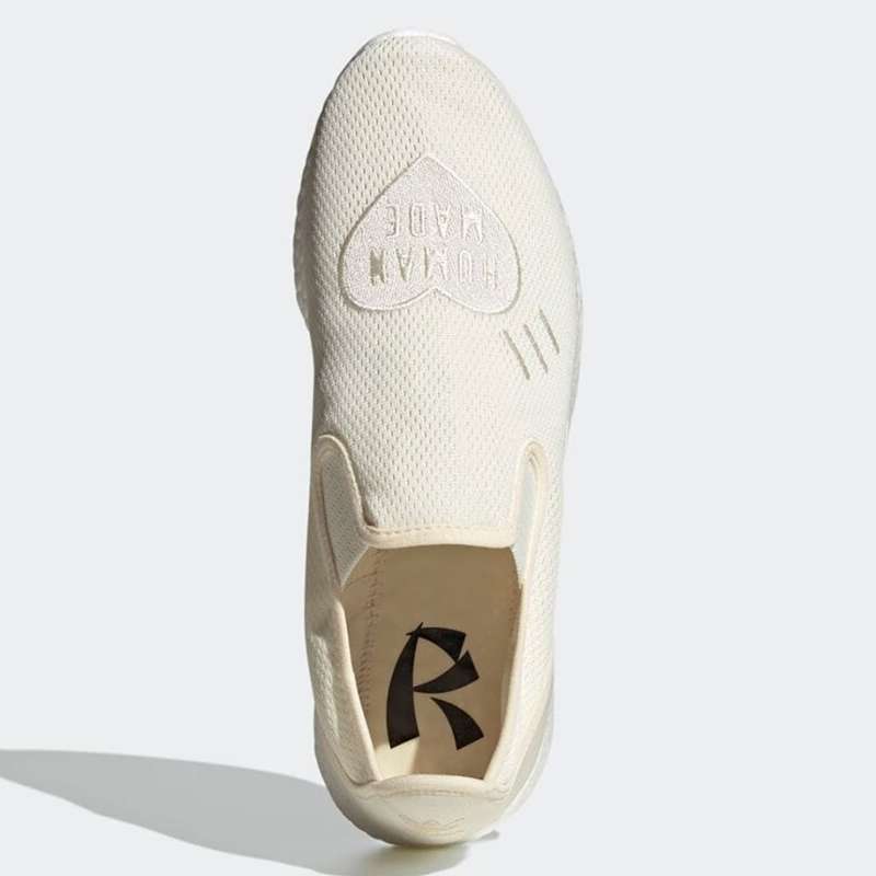 adidas Men`s PURE SLIP-ON HUMAN MADE CREAM WHITE GX5203 Size UK 11 (SA 11)