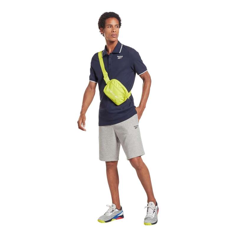 Reebok Men`s Identity Pique Polo Shirt Navy Blue H49685 Size Medium
