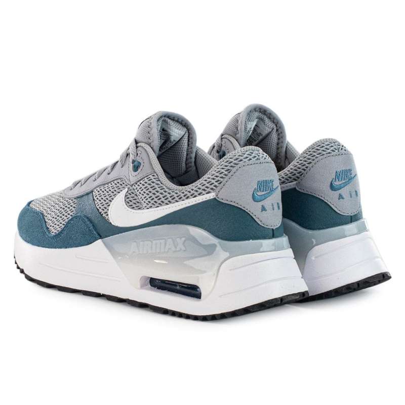 Nike Men`s AIR MAX SYSTM Wolf Grey/ White- Noise Aqua DM9537 006 Size UK 9 (SA 9)