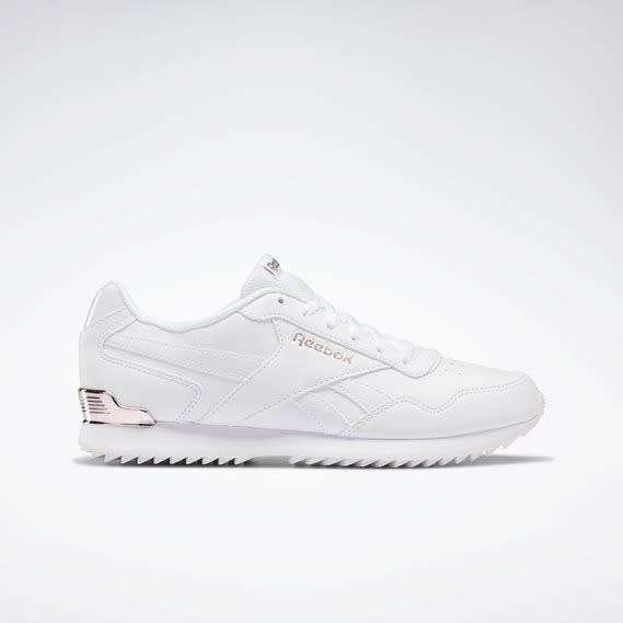 Reebok Women`s Royal Glide Ripple Clip White/Rose Gold/Pearlized DV6703 Size UK 7 (SA 7)