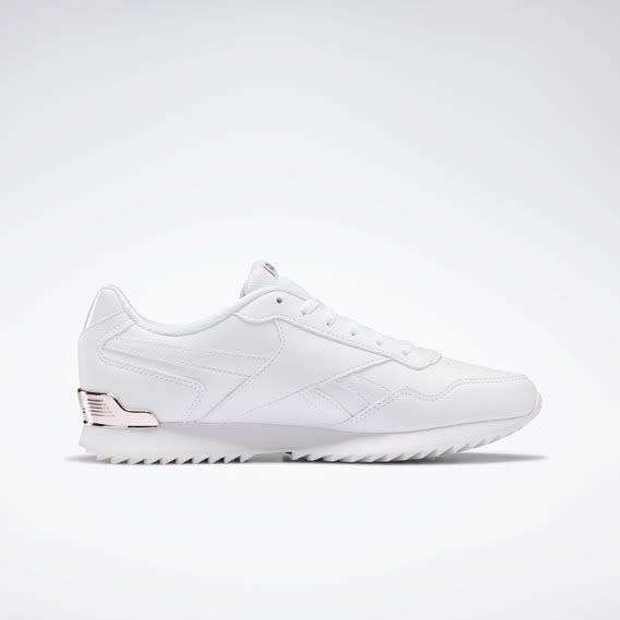 Reebok Women`s Royal Glide Ripple Clip White/Rose Gold/Pearlized DV6703 Size UK 7 (SA 7)
