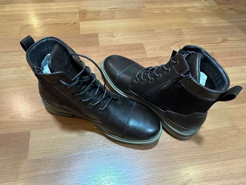Jeep Women`s PU Worker Boot Zip Closure Chocolate FMW20410 Size UK 6 (SA 6)