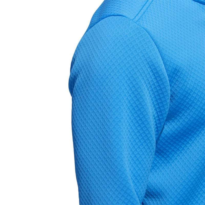 adidas Men`s Primegreen Water-Resistant 1/4 Zip Golf Sweatshirt Blue Rush HC5574 Size Medium