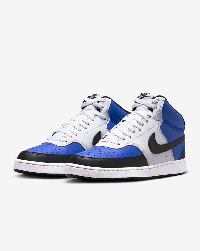 Nike Men`s Court Vision Mid Next Nature Game Royal/White/Black FQ8740 480 Size UK 8/9/10 (SA 8/9/10)