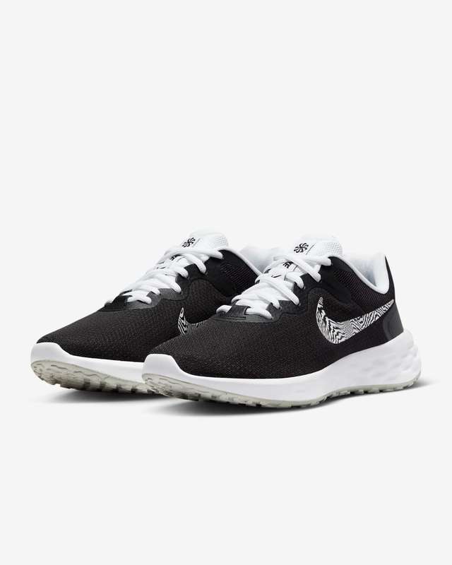 Nike Women's Revolution 6 NN Premium Black/White DR9960 001 Size UK 7 (SA 7)