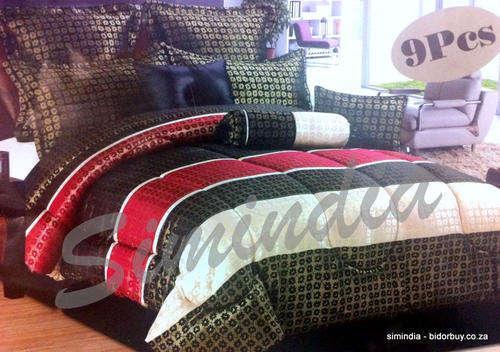 New Arrivals - Queen size Bedspread Superior Luxurious 9 piece heavy comforter set