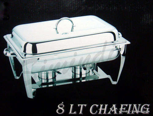 Stunning Stainless Steel 8-LT Twin Burners Chafing Dish with SINGLE FOOD PAN1/1