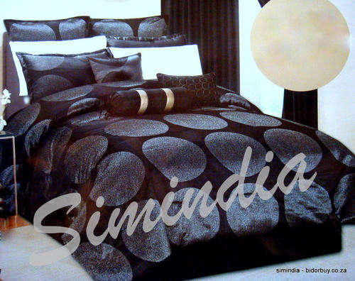 KING size Bedspread Superior Luxurious 11 piece Comforter set - BLACK