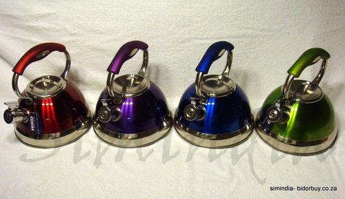 2,5 Litre Acrylic Funky Coloured Energy Saving Whistling Kettle- Choose from 4 colours, Perfect GIFT