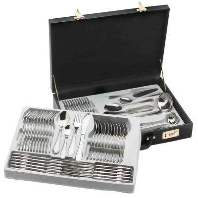 New Arrivals Superior Quality Heavy Stunning 72 Pcs Cutlery Set in Leatherette Case