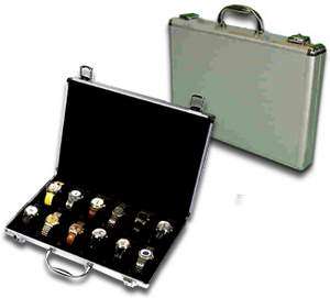 Lockable Aluminuim watch case with velevet finishes 15 compartments to store your elegant watches