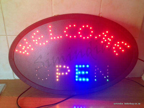 WELCOME - OPEN LED DISPLAY SIGN (OPEN FLASHES IN 4 COLOURS)