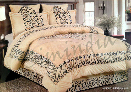 KING SIZE Superior 6 Piece Heavy Comforter Set- Light Gold