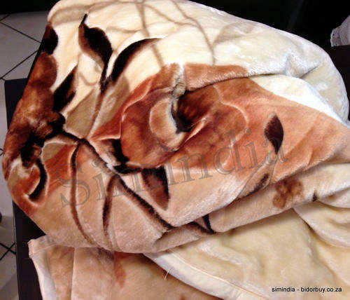 Mink Super Soft 3 PLY High Quality Blanket-Flowery Design - Available in 2 Colours