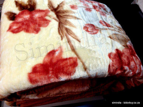 New Arrivals Mink Super Soft 3 PLY High Quality Blanket-Flowery Design - Available in RED