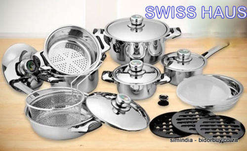 New Arrivals - SWISS HAUS -18 PC Stainless Steel 18/10 Cookware Set