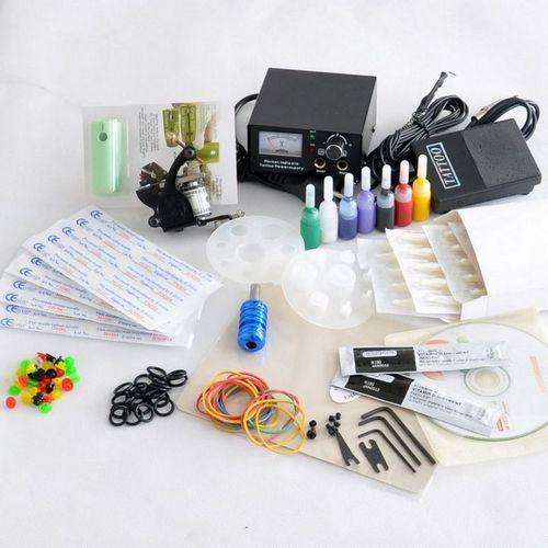 Quality Tattoo Kit with 1 Tattoo Machine, 1 Grip and 7 Colours