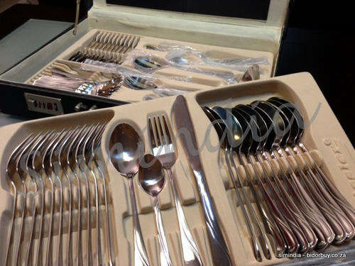 Superior Quality Heavy Stunning 72 Pcs Cutlery Set in Leatherette Case - 3 Up for Grabs