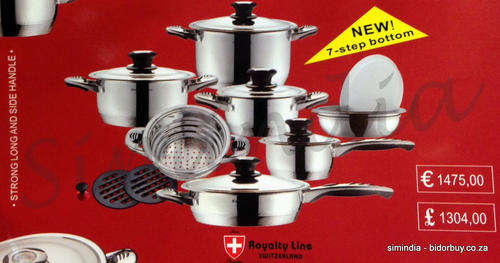 Swiss Precision 16 PC Stainless Steel 18/10 Cookware Set with Thermostat lids - Royalty Line