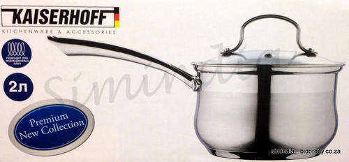 Introducing KAISERHOFF - 2 L Belly Shape Sauce Pan with Glass Lid