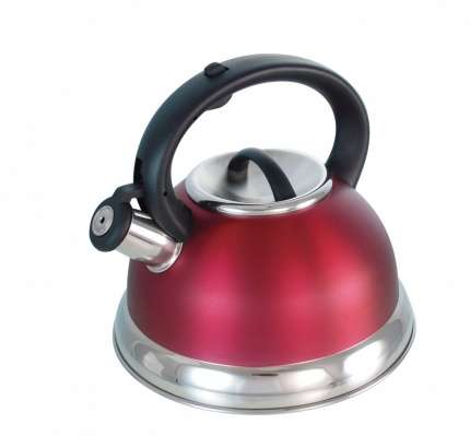 3,0 Litre Acrylic Funky Coloured Energy Saving Whistling Kettle - Red COLOUR