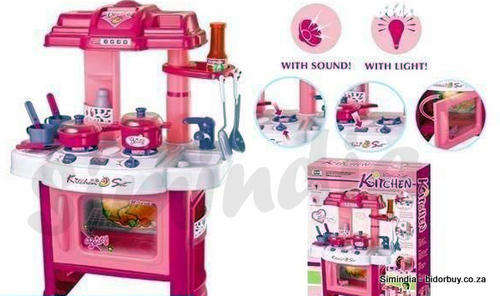 Kitchen Play Set for Little Girls with Light & Sound