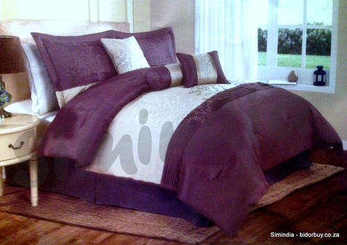 New Arrival - QUEENSIZE MOOI MOOI Luxurious 5 Piece QUILT & COMFORTER SET - Fine Quality (PURPLE)