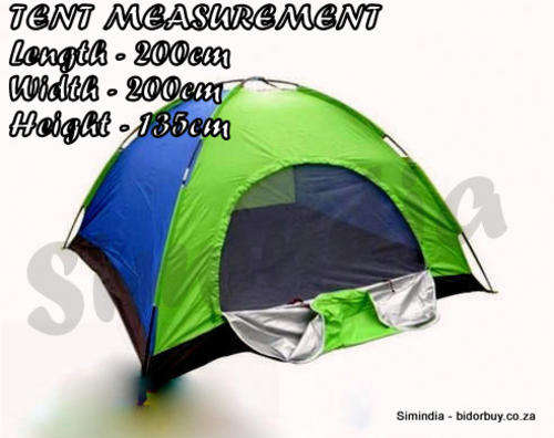 Travel Tent Big Size 200 x 200 x 1.35cm for Outdoor Hiking, Camping -  Easy Installation