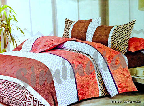 Queen Superior Super Soft Quality 6 pcs Printed Duvet Cover Set