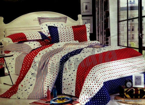 6 Piece Queen Size Cotton Feel Duvet Cover Set