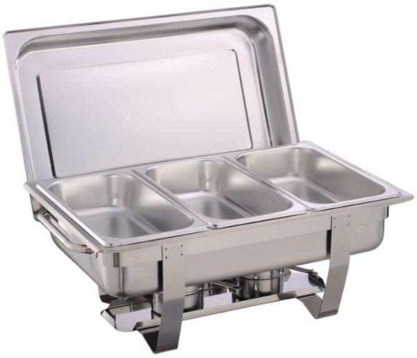 ***Stunning Stainless Steel TRIPLE PAN Chafing dish with 2 Burners ***