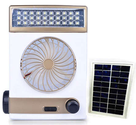 4 IN 1- Multifunction portable Solar rechargeable fan with LED lamp/ flashlight/DCOUT