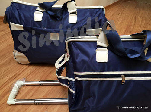 Set of 2 High Quality Duffle Luggage Bags with Roller Wheels - Choose from 9 colours