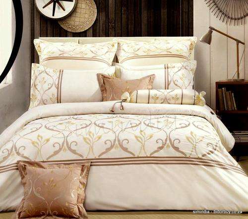 3 PC 100% Cotton, Certified 200 Thread Count- Double Duvet Cover Set FLEUR - Cotton Co.