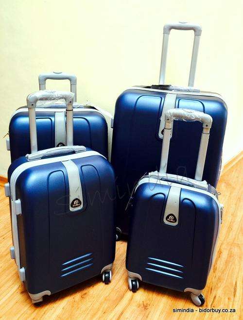 Set of 4 Suitcases Travel Trolley Luggage, ABS with Universal Wheels - Travel in Style - Blue