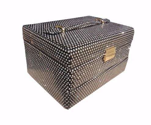 Perfect Wedding Gift Black Bling Colour, Quality lockable Jewellery and Cosmetic Box