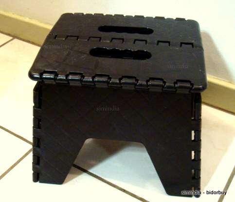 Folding Step Stool  Foldable Folds Flat Color green