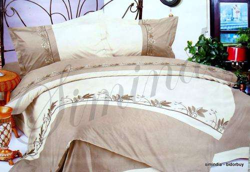 Elegant queen bed imported 6 Embroidered cotton Duvet Set