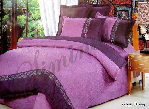 Elegant queen 6 imported Embroidered Polycotton embossed bed spead and Duvet Set