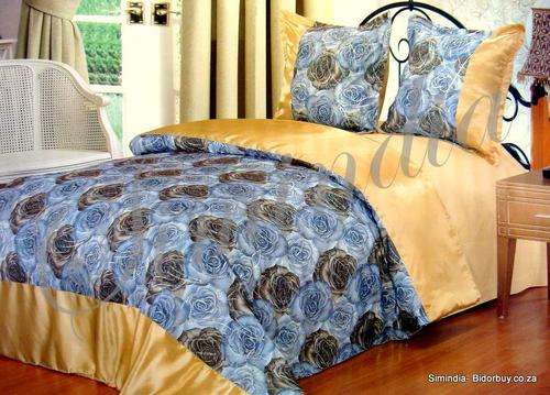 New Arrivals Queen 6 pcs Printed satin Duvet Cover Set