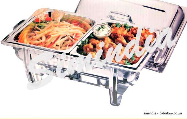*****stunning stainless steel two burners chafing dish with two inner tray*****