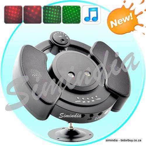 DJ Laser Party Disco Star Show 150mW Laser Projector ,Stereo Speakers and MP3 Player