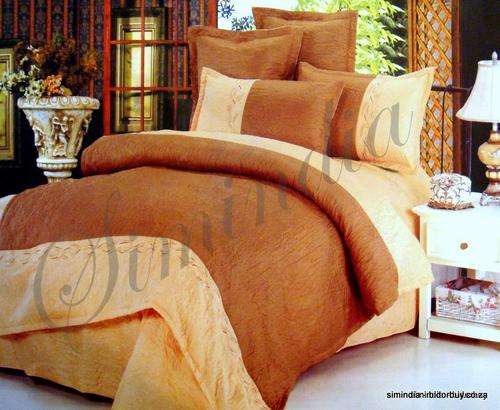 Elegant Double 6 imported Embroidered Polycotton embossed bed spead and Duvet Set